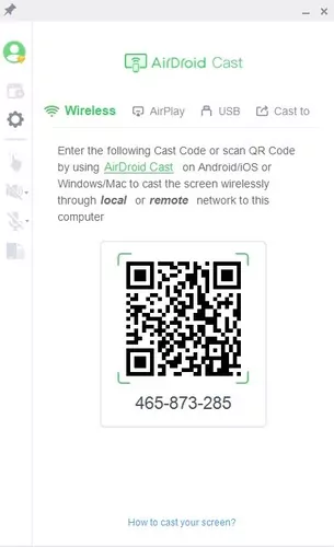 Wireless connection in AirDroid Cast