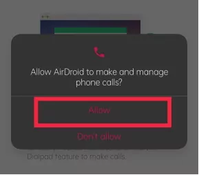 Airdroid Personal guía notificaciones guía teclado numérico