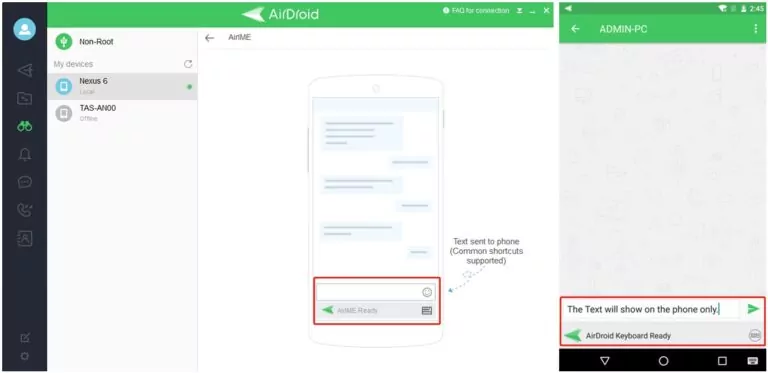 airdroid personal guide remote keyboard