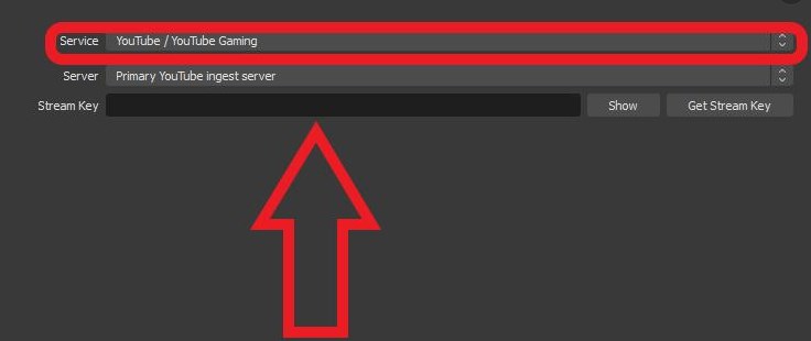 choose to stream YouTube with OBS
