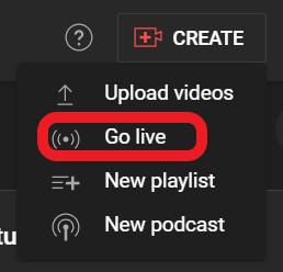 Go Live on YouTube