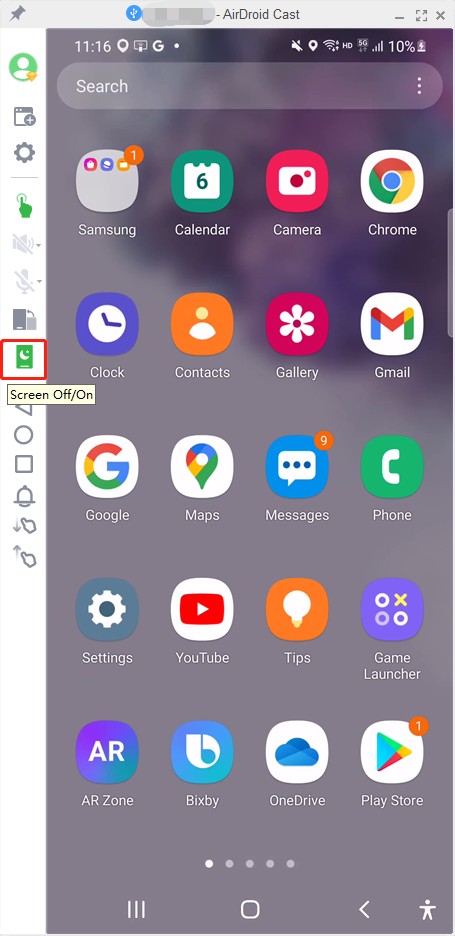 AirDroid Cast screen off/on
