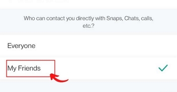 set only friends to contact you