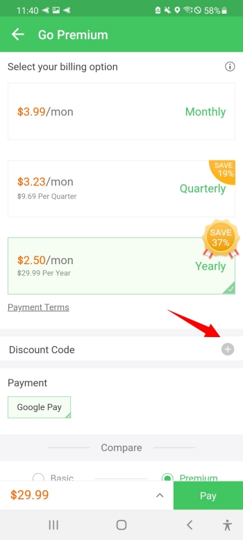 tap discount code