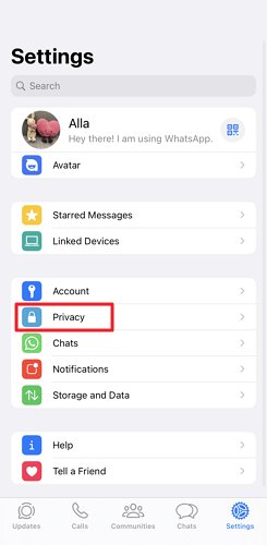 tap on privacy