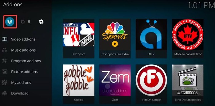 Addons in Kodi