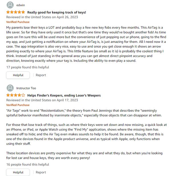 User's Review of Apple Airtag