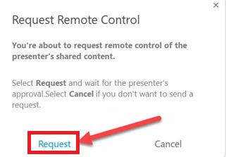Webex Request Remote Control