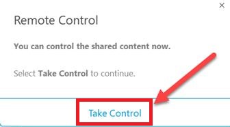 Webex Take Control