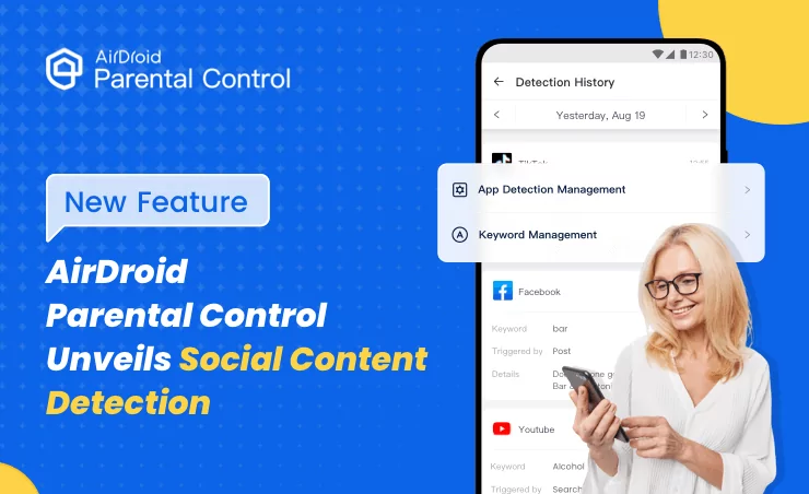 AirDroid Parental Control Social Content Detection